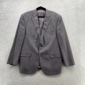 Cremieux Loro Piana Blazer Adult 44R Gray Blue Wool Knit Sport Coat Business Men